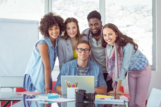 Fashion students working as a team at the college