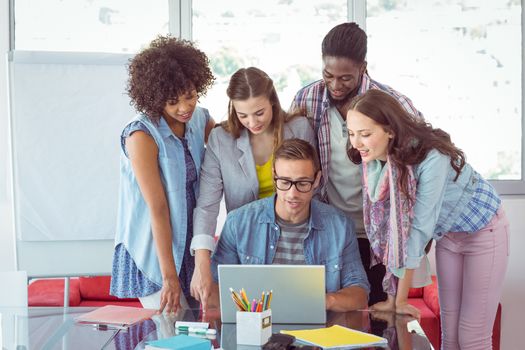 Fashion students working as a team at the college