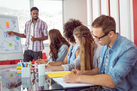 Fashion students working as a team at the college