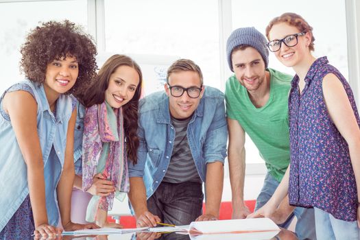 Fashion students working as a team at the college