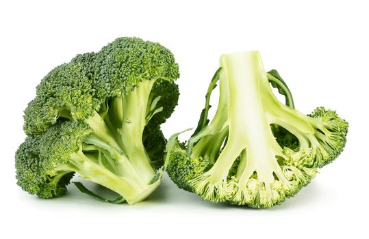 Broccoli and a half isolated on white background