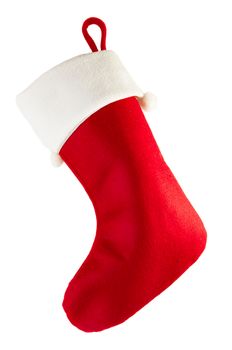 Christmas stocking isolated on white background