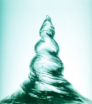 Shape of Christmas tree made from water whirlpool