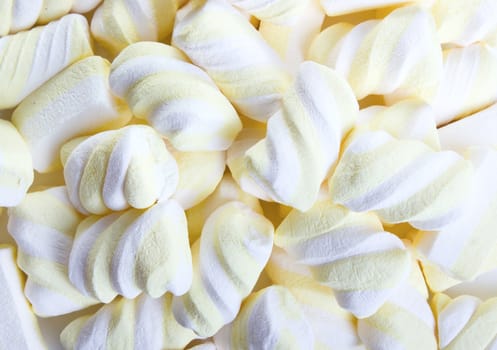Sweet white and yellow marshmallow background