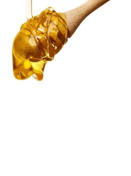 Honey dipper isolated on white background