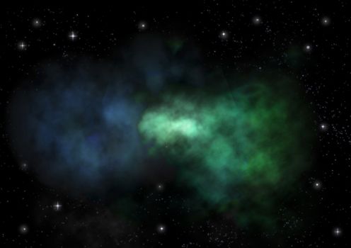 Star field in space a nebulae and a gas congestion. "Elements of this image furnished by NASA".