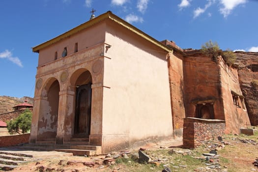 Monolithic church Abreha Atsbeha, Tigray, Ethiopia, Africa
