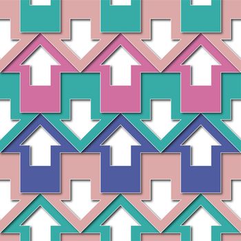 abstract illustration background or fabric pastels color arrows pattern