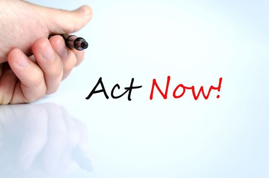 Act Now Concept Isolated Over White Background