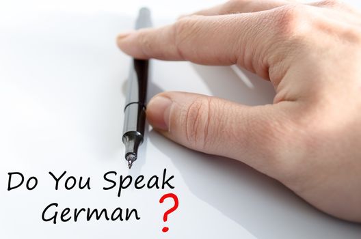 Do You Speak German Concept Isolated Over White Background