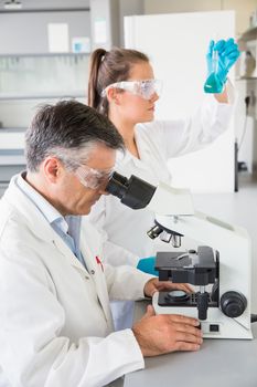 Team of scientists at work at the laboratory