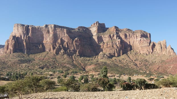 Landscape in Tigray province close to Adigrat, Ethiopia, Africa