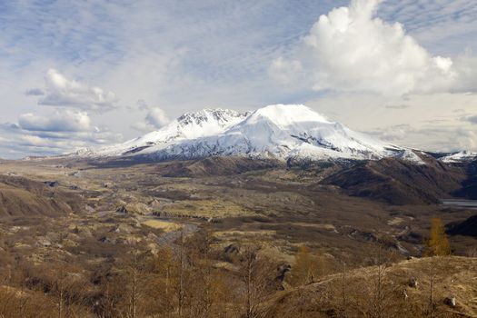 Mt. St. Helen landscape and skies at sunset Washington state.