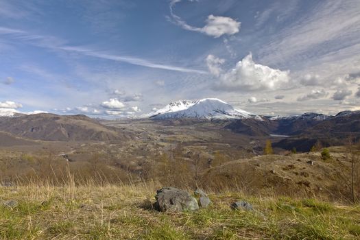 Mt. St. Helen landscape and skies at sunset Washington state.