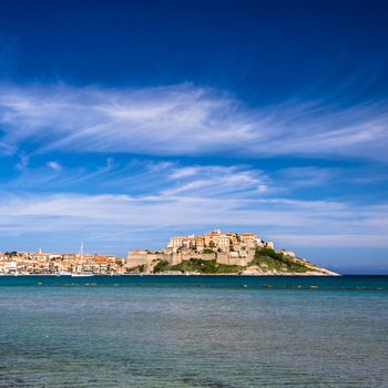 Calvi - Colorful coastal town on the island of Corsica, France. According to legend, Christopher Columbus supposedly was born there.