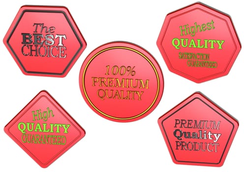 High Quality set of Sale product badges isolated on white.