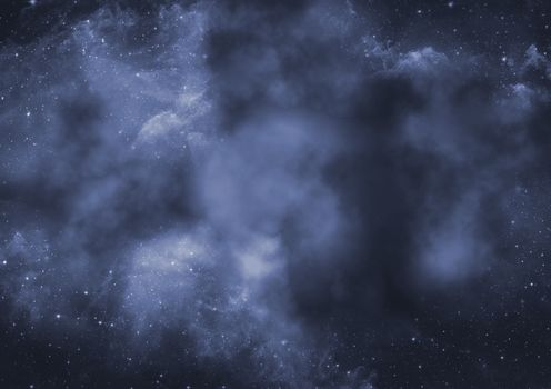 Far being shone nebula and star field against space. "Elements of this image furnished by NASA".