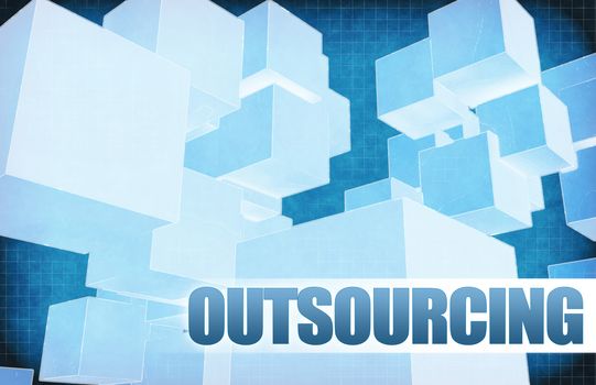 Outsourcing on Futuristic Abstract for Presentation Slide