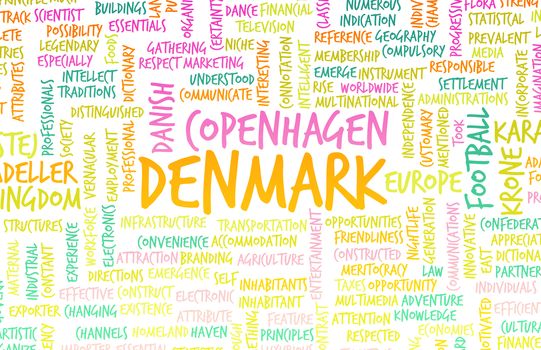 Denmark as a Country Abstract Art Concept