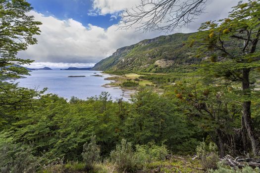 Tierra del Fuego - Argentina. An island at the southern extremity of South America, separated from the mainland by the Strait of Magellan. Discovered by Ferdinand Magellan in 1520, it is now divided between Argentina and Chile.
