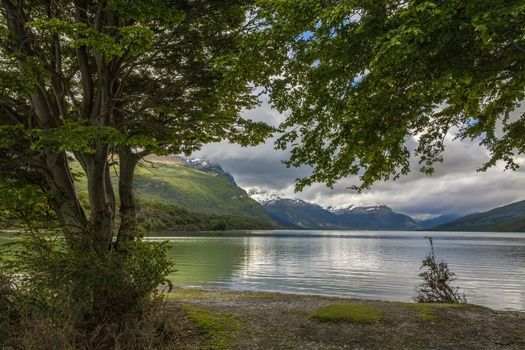 Tierra del Fuego - Argentina. An island at the southern extremity of South America, separated from the mainland by the Strait of Magellan. Discovered by Ferdinand Magellan in 1520, it is now divided between Argentina and Chile.
