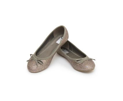 Ballet shoes isolated on the white