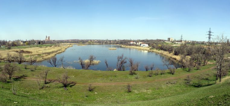
Panoramic view of the industrial city of Krivoy Rog in Ukraine