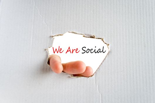 We Are Social Concept Isolated Over White Background