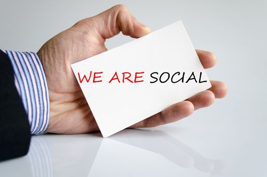 We Are Social Concept Isolated Over White Background