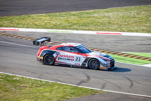 Cars racing at the Monza BlancPain GT Endurance 2015