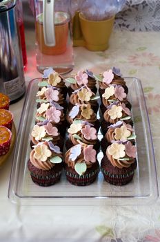 Cupcakes with beautiful decoration