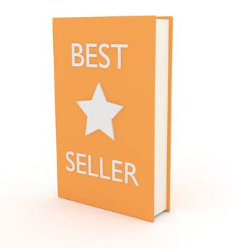 Illustration of a book with the words "Best Seller" and a star on the cover