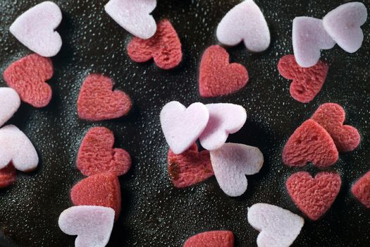 Chocolate brownie cake with heart decoration