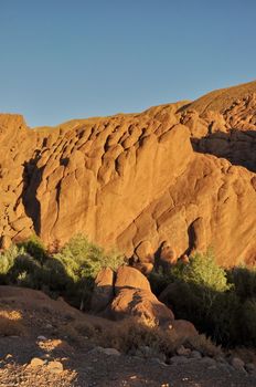 Strange rock formations in Dades Gorge, Morocco, Africa