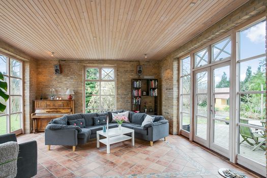 Furnished living room in a Danish home