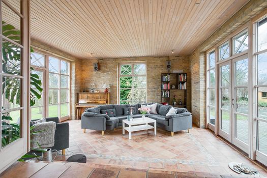 Furnished living room in a Danish home