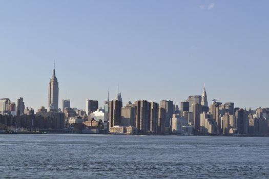 Picture of midtown Manhattan from Williamsburg