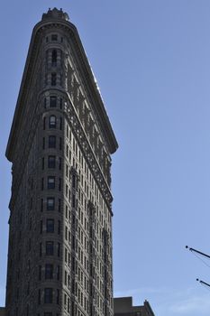 Flatiron building located by Madison Square Park finished in 1902 when it was the tallest building in NYC