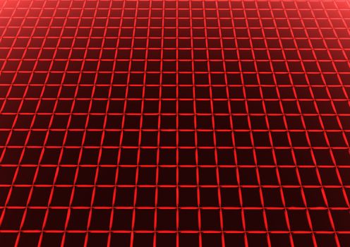 Abstract technology background with wired rectangle cells