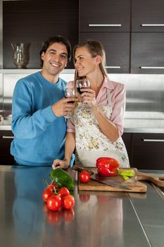 couple doing a toast