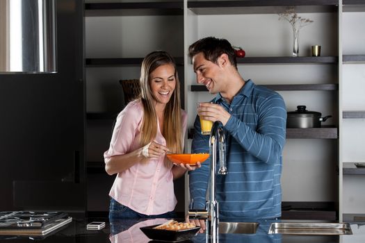 couple eating dinner