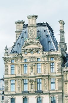 PARIS - JULY 20, 2014: View of Louvre Museum Complex. Louvre Museum is one of the largest and most visited museums worldwide