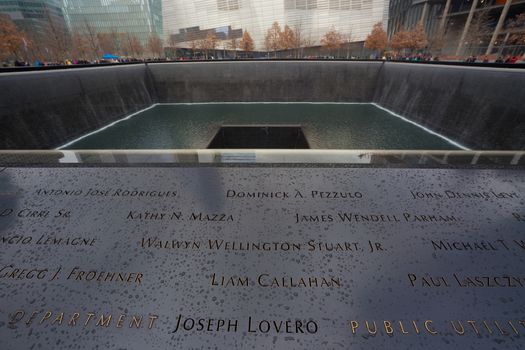 WTC Memorial Plaza, National September 11 Memorial, Manhattan, New York, United States of America.