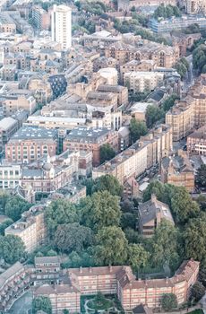 Aerial view of London.