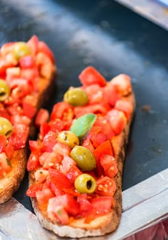 Tasty bruschetta.