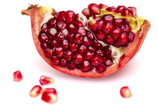 Pomegranate isolated on white background