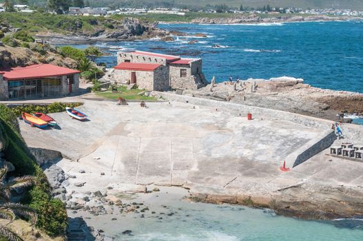 HERMANUS, SOUTH AFRICA - DECEMBER 10, 2014:  The historical old harbour museum in Hermanus. The town is world famous for whale viewing