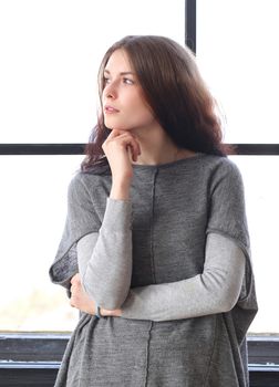 Cute girl by the window