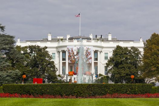 Halloween Fall Decorations Presidential White House Fountain Washington DC