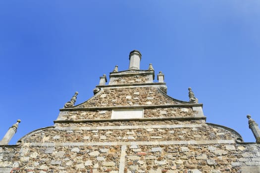 Looking up at Elizabethan gable